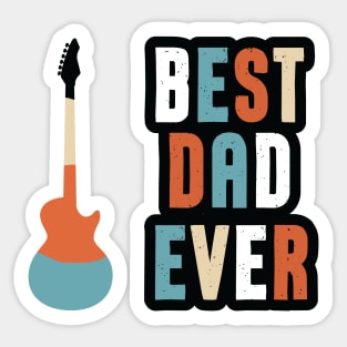 Best guitar dad ever cool modern design Sticker